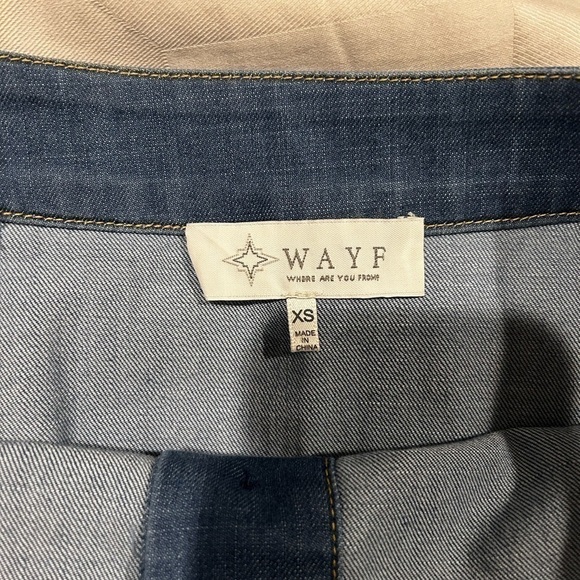 Nordstorm WAYF Button down Jean Mini Skirt XS Summer Denim - Picture 7 of 7